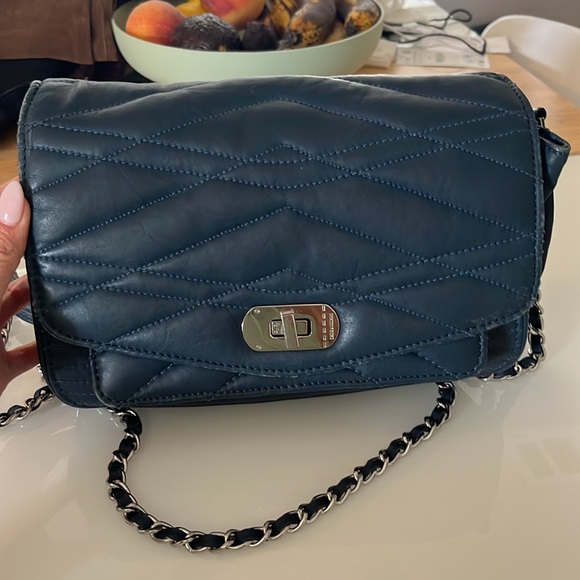 Zadig and Voltaire Skinny Love Mat Bag Navy - Picture 3 of 4